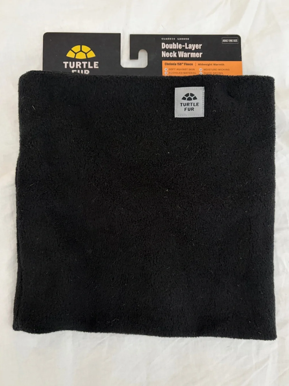 Turtle Fur Double-Layer Black Neck Warmer